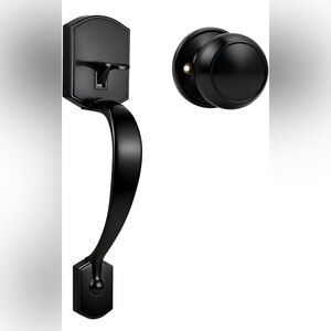 Exterior door handle with interior door knob (Black Mate)